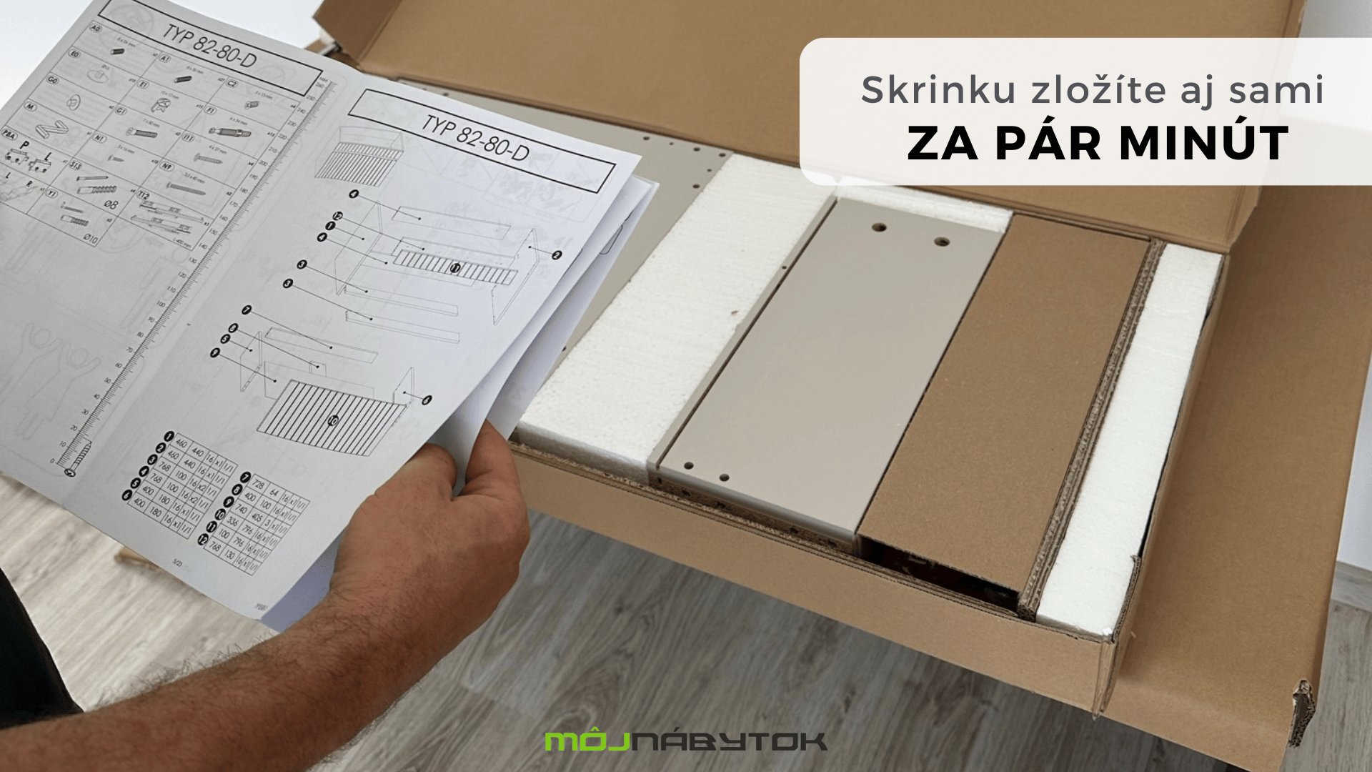 Skrinku zložíte aj sami